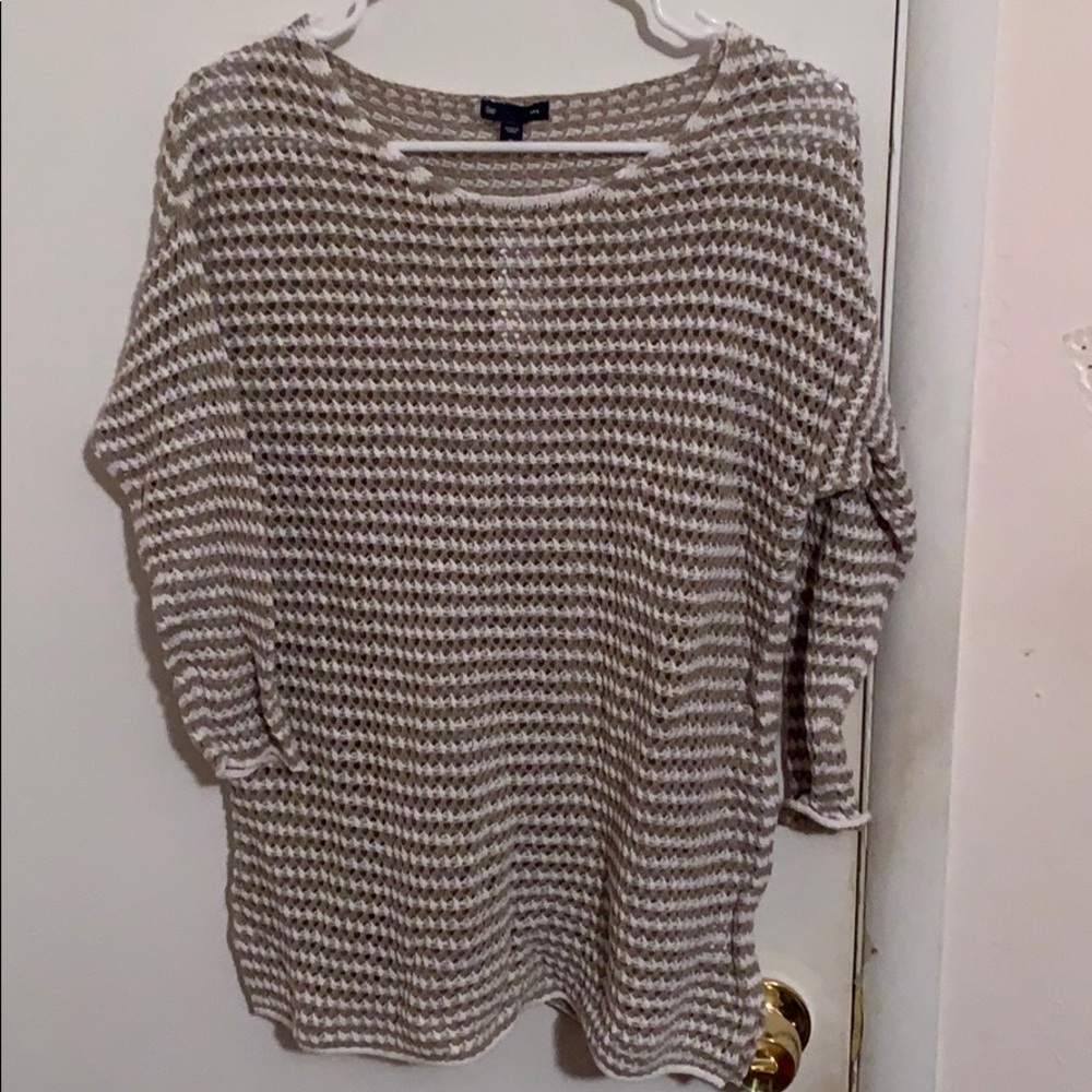 Brown and cream sweater